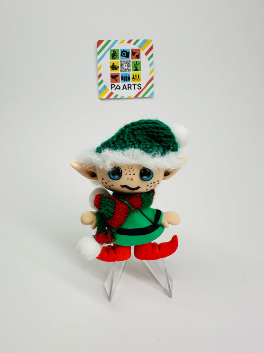 Figurine de Noël festive en porcelaine froide