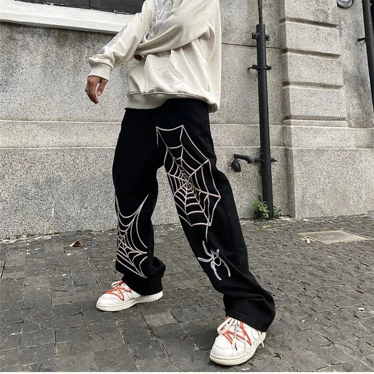 Spider Print Baggy Harem Pants - Men's Hip Hop Casual Trousers, Summer Y2K Fashion