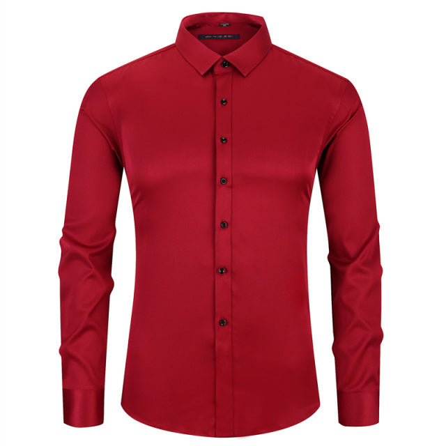 Camisa masculina antirrugas