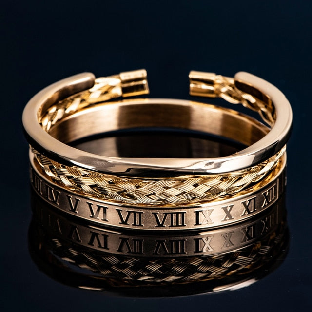 Bracelet de luxe numéro romain 316L