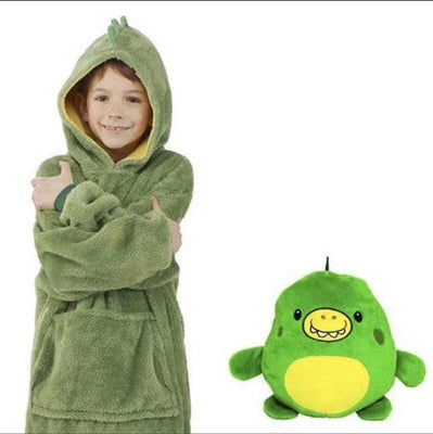 Couverture à capuche pour enfants et animaux domestiques, peluche douce