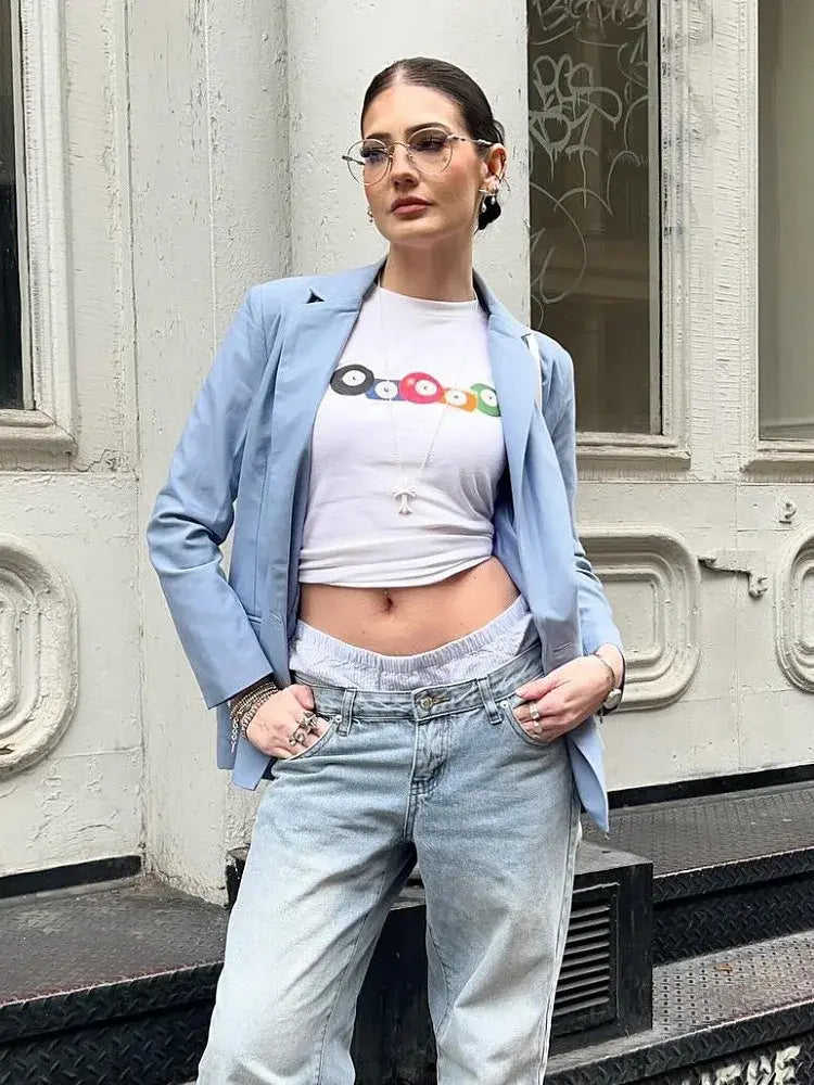 Crop Top Rétro Street Wear