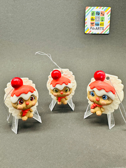 Christmas figurines in Resin Theme Dessert 3 pieces