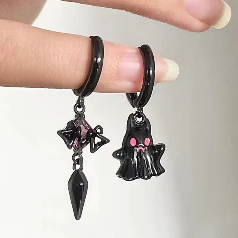 Boucles d'oreilles crâne fantomatique : mode Halloween