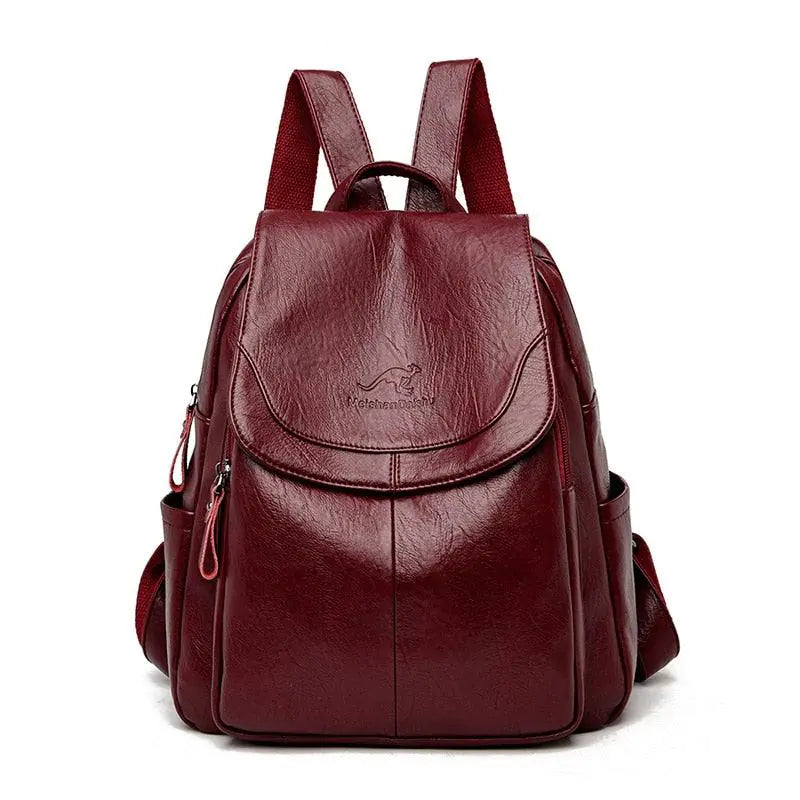 Mochila de couro vintage feminina - Aussie