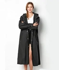 Veste imperméable unisexe noire