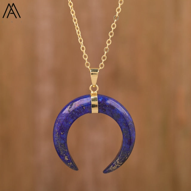 Collier d'améthyste en forme de lune