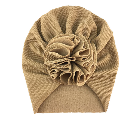 Turban bébé avec fleur