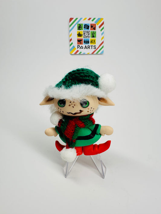 Figurine Festive de Noël en Porcelaine Froide