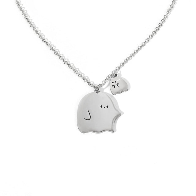 Collier mignon petit monstre fantôme