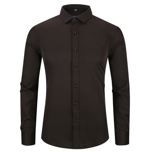 Camisa masculina antirrugas