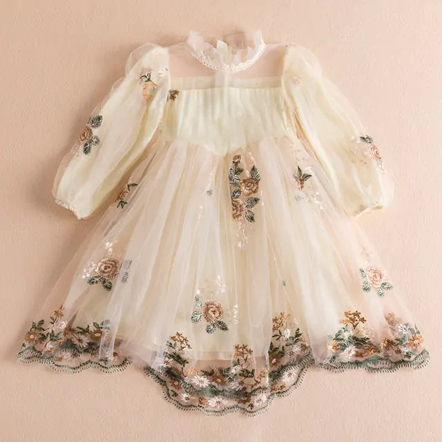 Robe de printemps à paillettes pour enfants