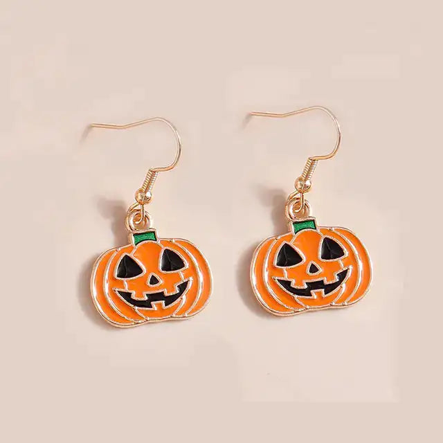 Boucles d'oreilles pendantes sur le thème d'Halloween