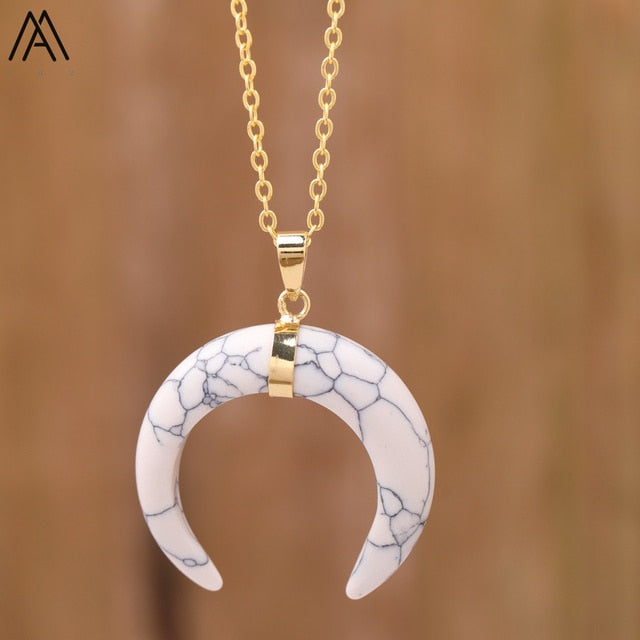 Collier d'améthyste en forme de lune