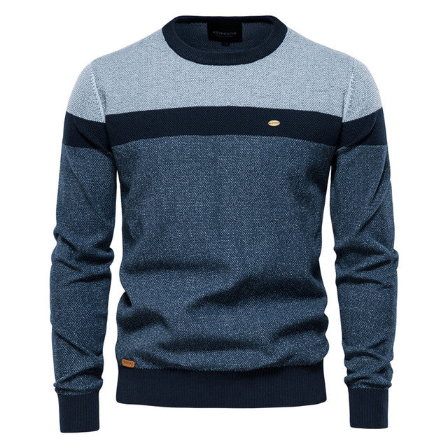 Pull homme en coton épissé