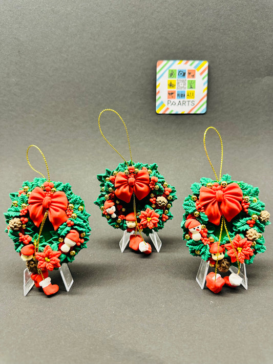 Christmas wreaths in Miniature 3 pieces