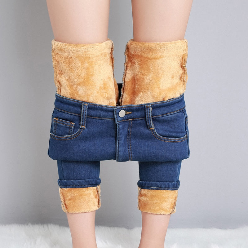 Jeans doublés en polaire