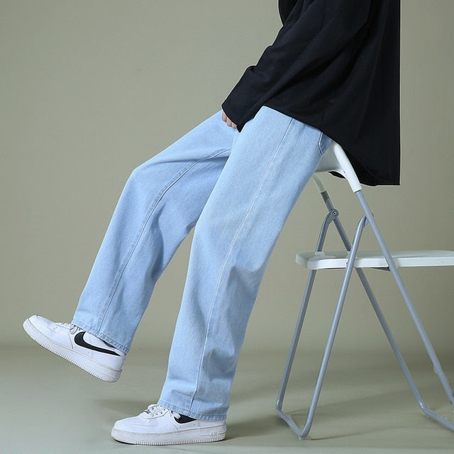 Pantalons larges en denim pour hommes