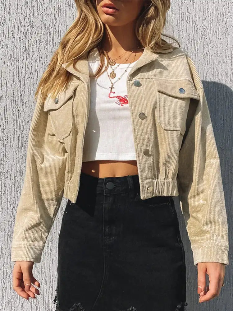 Carissa Corduroy Crop Jacket