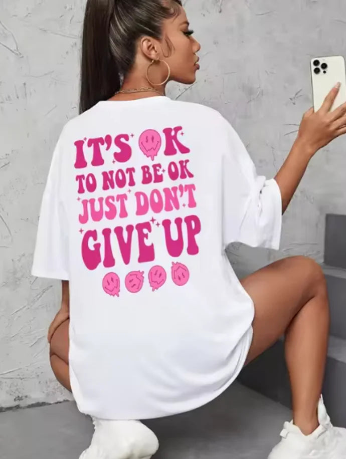 Camiseta motivacional para mulheres