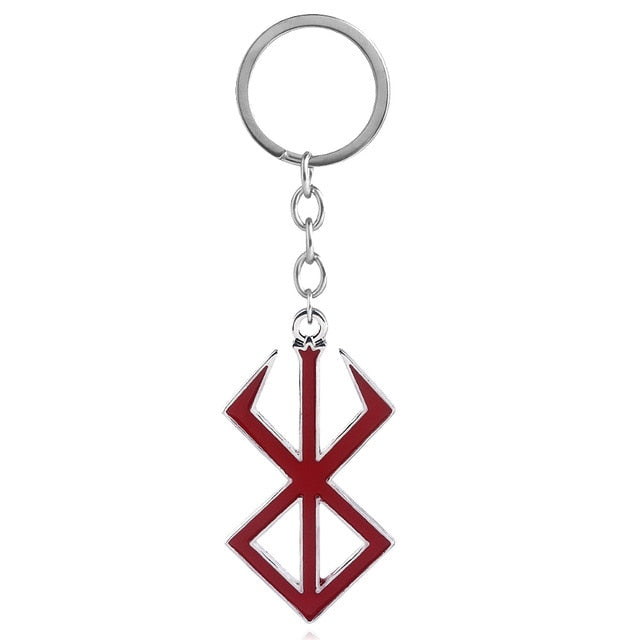 Porte-clés à breloques avec logo rouge