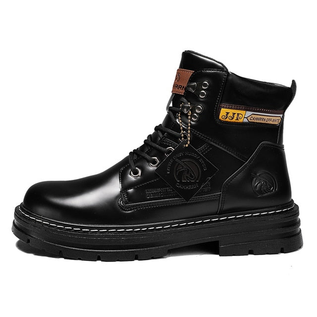 Bottes montantes Chaussures en cuir pour hommes