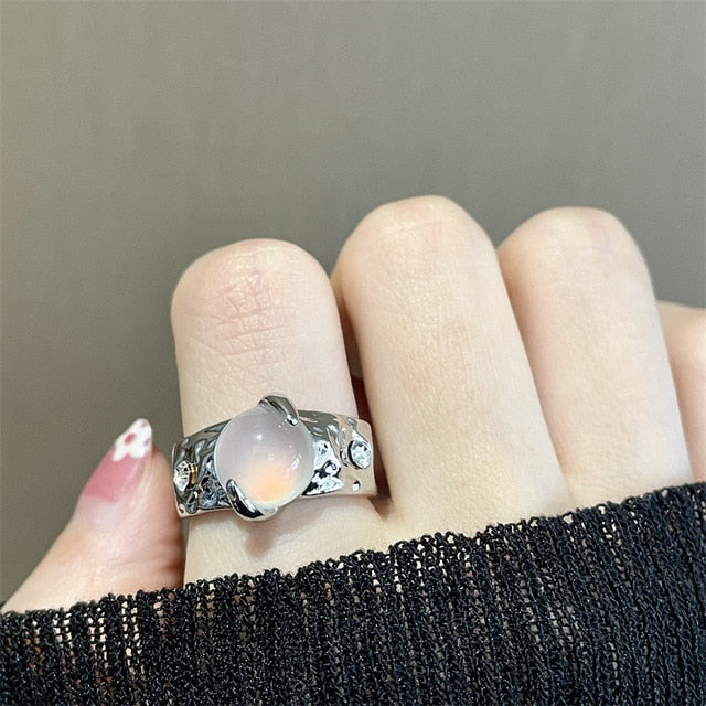 Bague d’amour en cristal esthétique