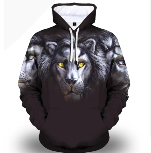 Lion - Sweats à capuche Tigre Blanc