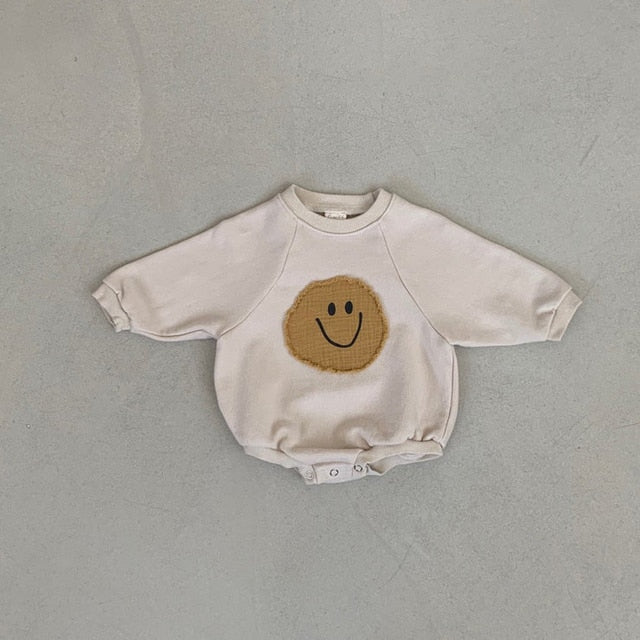 Sweat-shirt Smiley Face, barboteuse pour bébé