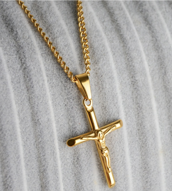 Collier Croix Plaqué Or