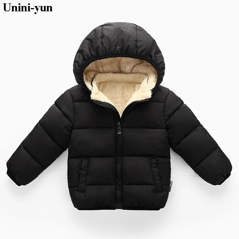 Manteau chaud à capuche pour enfants