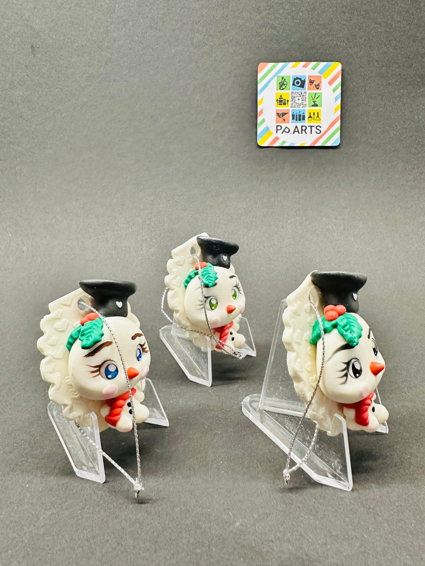 Snowmen in Resin 3 pieces