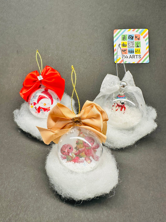 Multicolored Bright Christmas Balls 3 pieces