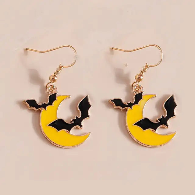 Boucles d'oreilles pendantes sur le thème d'Halloween