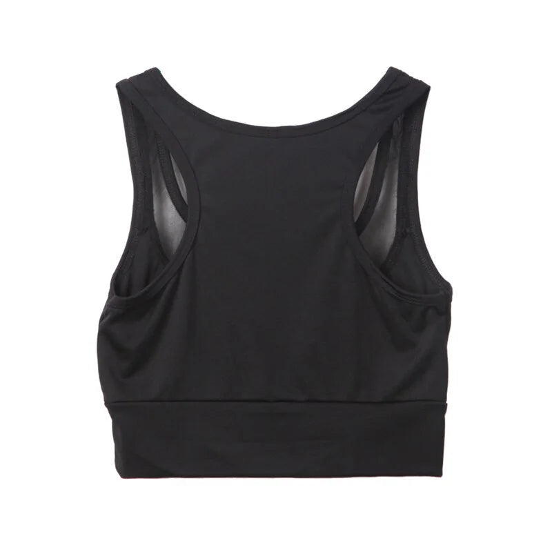 Wholesale Women's Mesh Patchwork Sports Bra Tank Tops