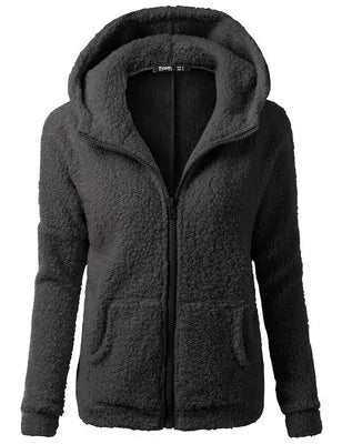 OLGITUM Women's Hooded Fleece Jacket - Winter/Autumn