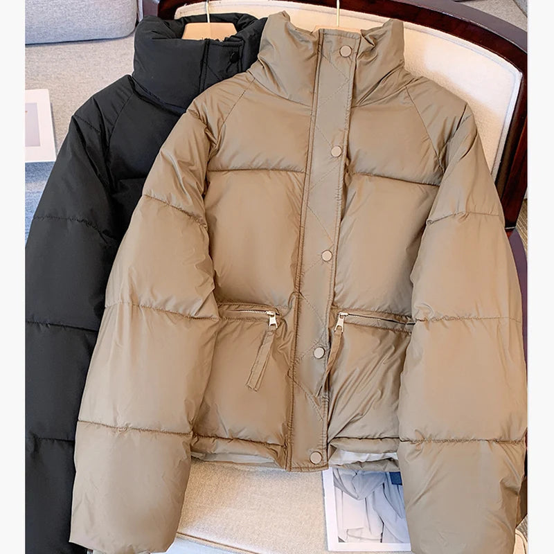 New Autumn Winter Short Wadded Jacket Women