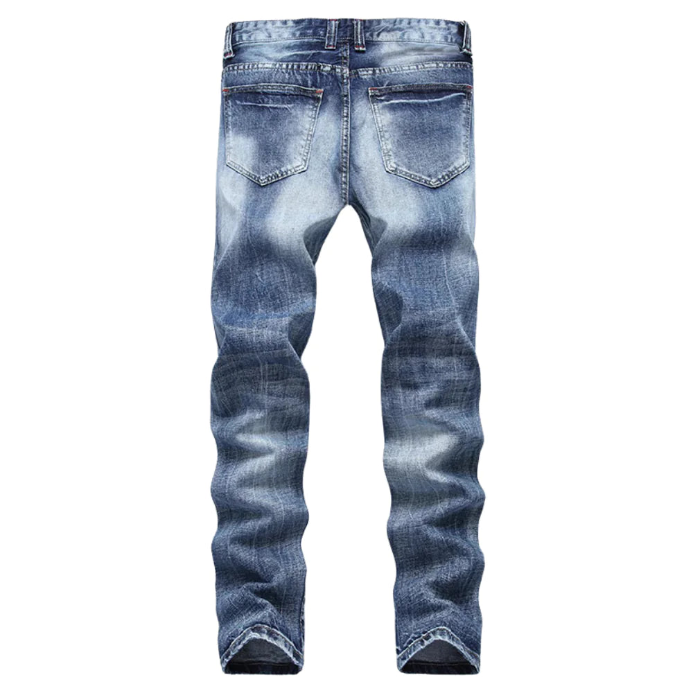 Jeans Skinny Rasgado da Moda para Homens