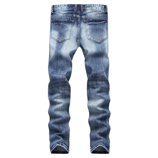 Jean skinny déchiré à la mode pour hommes