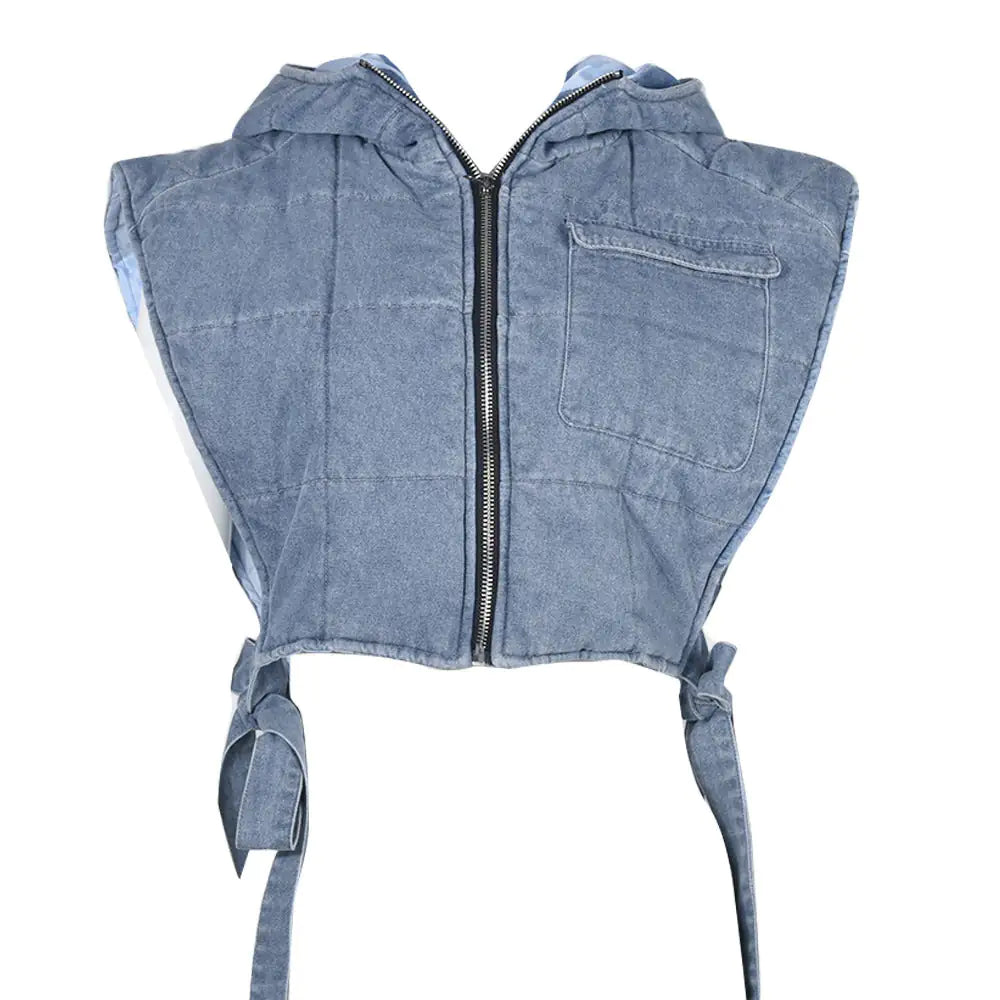 Veste en jean à capuche