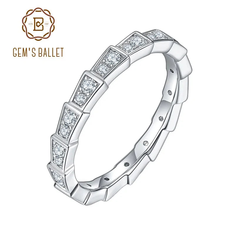 Bagues en argent sterling avec moissanite pour femmes