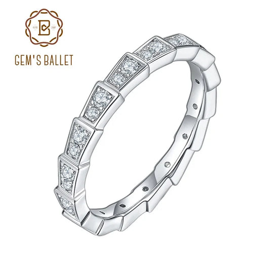 Bagues en argent sterling avec moissanite pour femmes