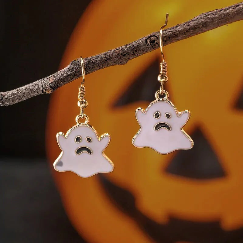 Boucles d'oreilles pendantes sur le thème d'Halloween