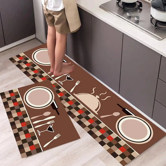 Tapis de cuisine antidérapant moderne