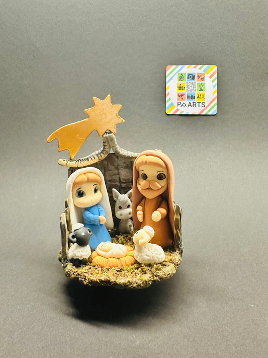 Christmas crib in Resin