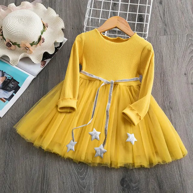 Robe de printemps à paillettes pour enfants