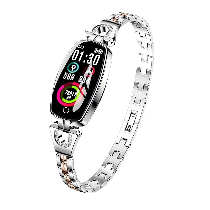 Montre connectée tendance pour femme avec bracelet de fitness