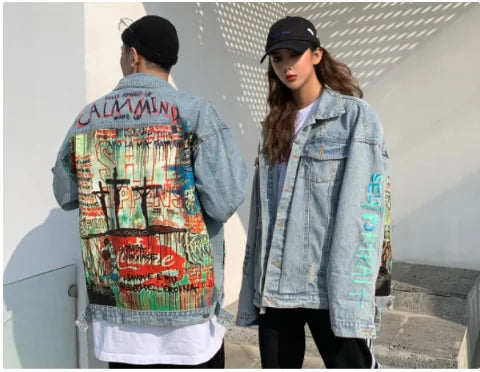 Veste en jean Shit Happens