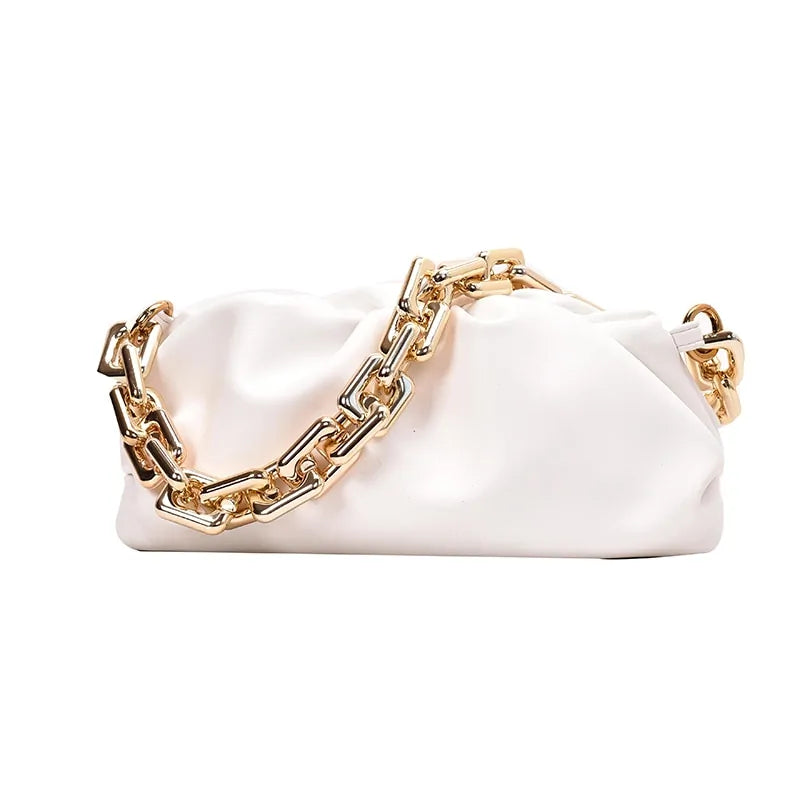 Sac nuage en cuir souple pour femme