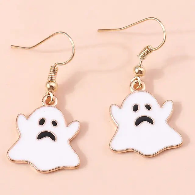 Boucles d'oreilles pendantes sur le thème d'Halloween